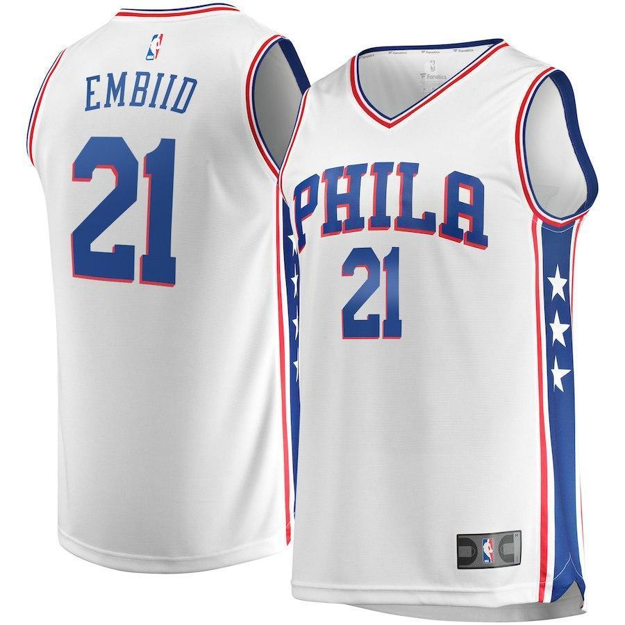 Joel Embiid Philadelphia 76ers Branded Youth Fast Break Player Jersey - Association Edition – White 2018/2019