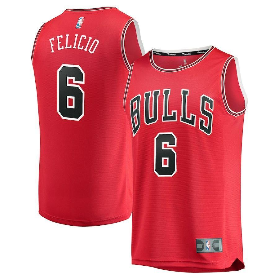 Cristiano Felicio Chicago Bulls Branded Youth Fast Break Player Jersey - Icon Edition - Red 2018/2019