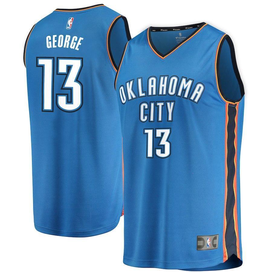 Paul George Oklahoma City Thunder Branded Youth Fast Break Jersey Blue - Icon Edition 2018/2019