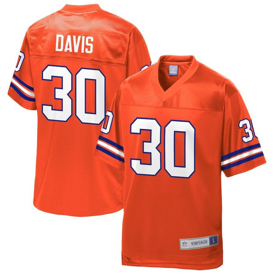 Terrell Davis Denver Broncos NFL Pro Line Retired Player Jersey  Orange