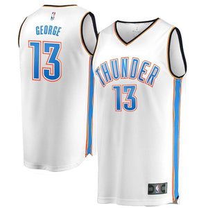 Paul George Oklahoma City Thunder Branded Youth Fast Break Jersey - Association Edition – White 2018/2019