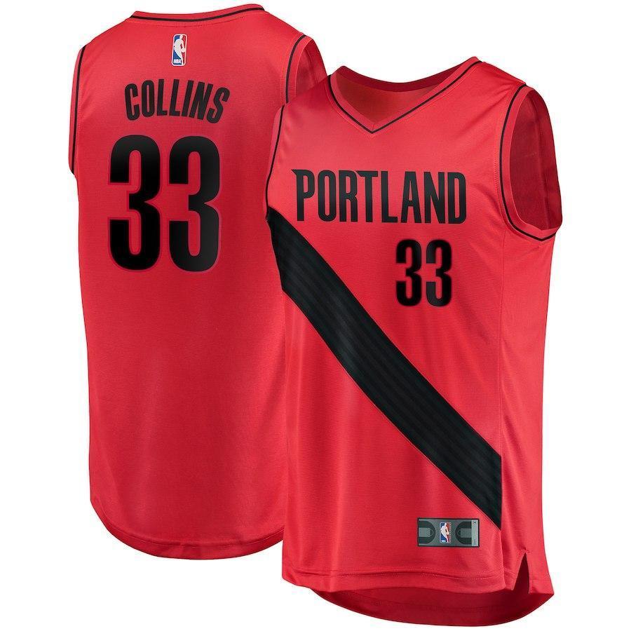 Zach Collins Portland Trail Blazers Branded Fast Break Player Jersey - Statement Edition - Red