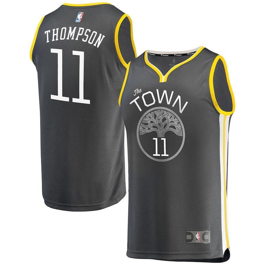 Klay Thompson Golden State Warriors Branded Youth Fast Break Jersey Black - Statement Edition 2018/2019