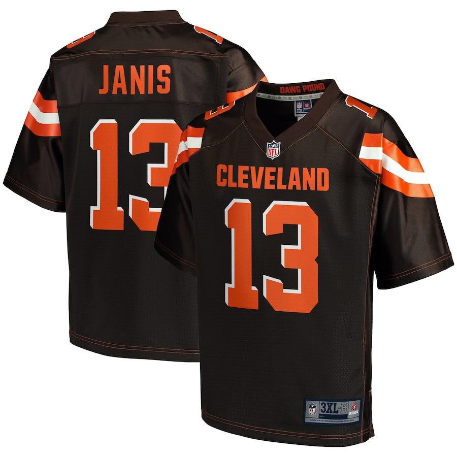 Men's Cleveland Browns Jeff Janis NFL Pro Line Brown Big & Tall Player Jersey