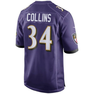 Alex Collins Baltimore Ravens Game Jersey – Purple 2018/2019