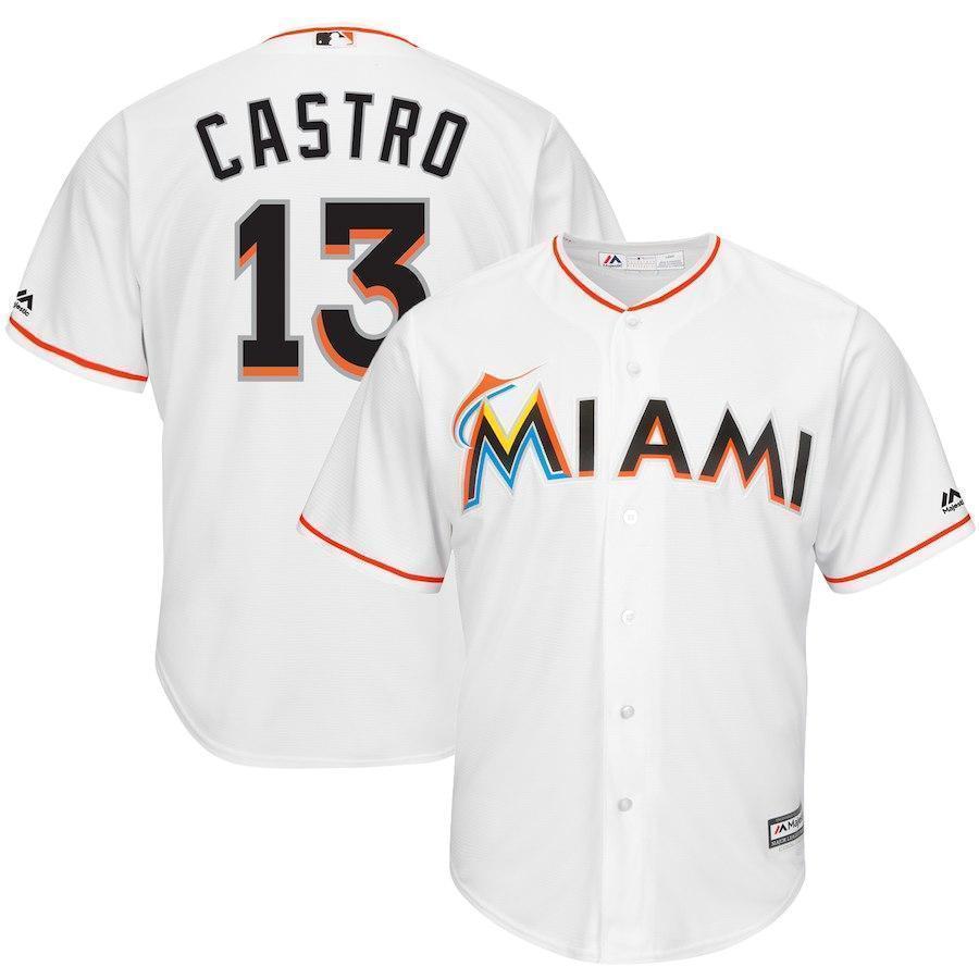 Starlin Castro Miami Marlins Dodgers Baseball Player Jersey