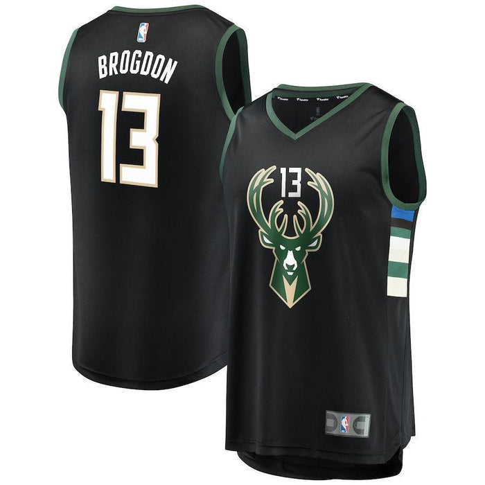 Malcolm Brogdon Milwaukee Bucks Branded Youth Fast Break Jersey Black - Statement Edition 2018/2019