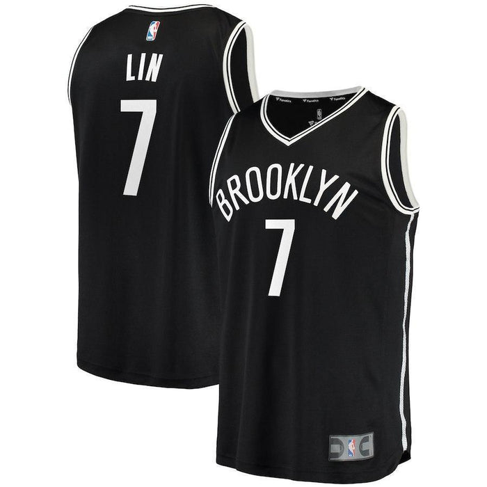 Jeremy Lin Brooklyn Nets Branded Youth Fast Break Jersey Black - Icon Edition 2018/2019