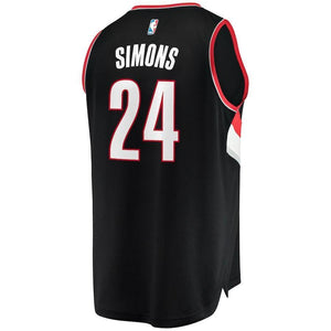 Anfernee Simons Portland Trail Blazers Branded 2018 NBA Draft First Round Pick Fast Break Jersey Black – Icon Edition