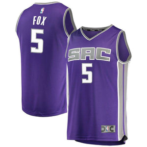 De'Aaron Fox Sacramento Kings Branded Youth Fast Break Jersey Purple - Icon Edition 2018/2019