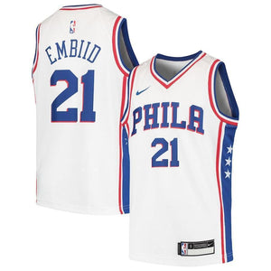 Joel Embiid Philadelphia 76ers Youth Jersey - White 2018/2019