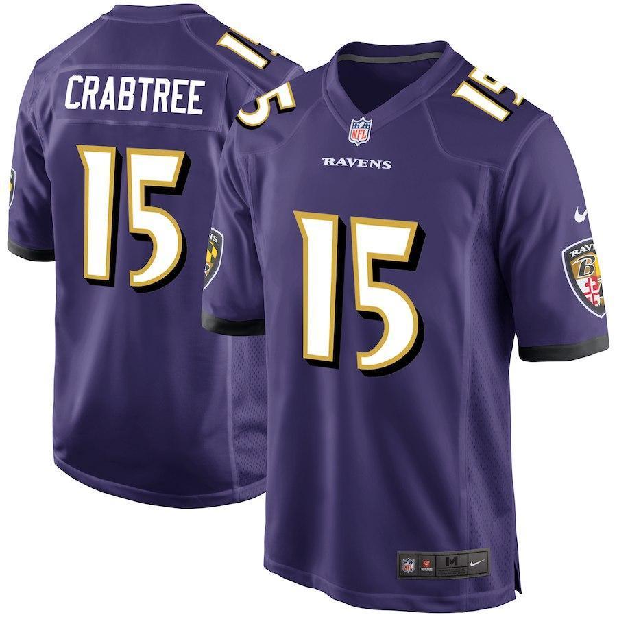 Michael Crabtree Baltimore Ravens Game Jersey – Purple 2018/2019