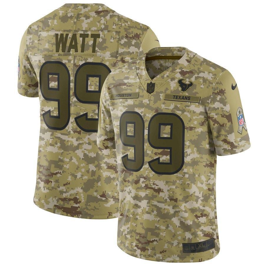 J.J. Watt Houston Texans Salute to Service Limited Jersey - Camo