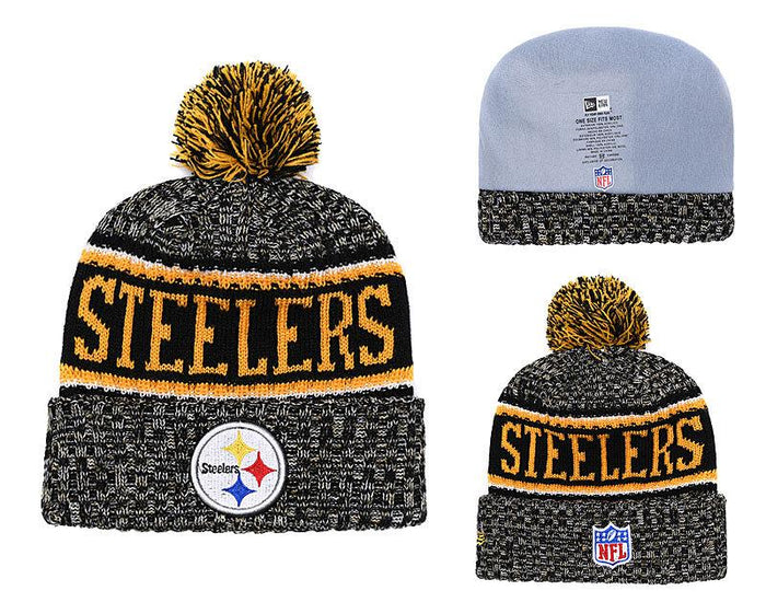 Men's Pittsburgh Steelers New Era 2018 NFL Knit Beanie Hat
