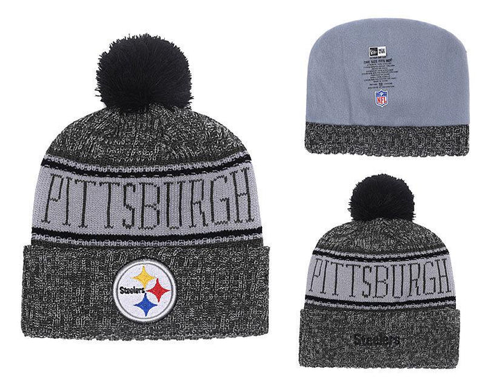 Men's Pittsburgh Steelers New Era 2018 NFL Knit Beanie Hat