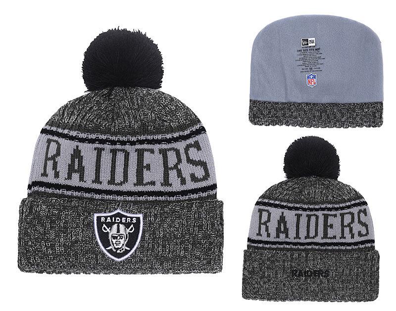 Men's Oakland Raiders New Era 2018 NFL Knit Beanie Hat
