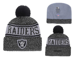 Men's Oakland Raiders New Era 2018 NFL Knit Beanie Hat