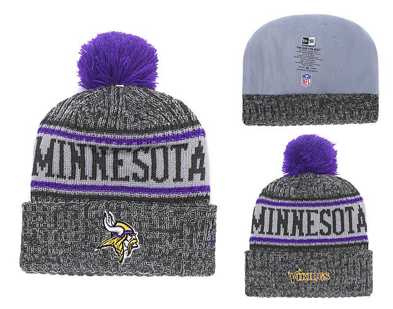 Men's Minnesota Vikings New Era 2018 NFL Knit Beanie Hat