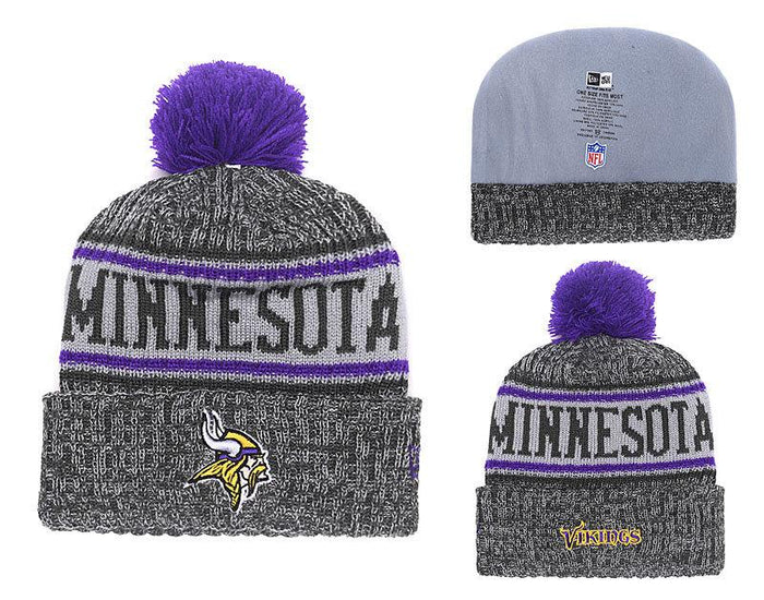 Men's Minnesota Vikings New Era 2018 NFL Knit Beanie Hat