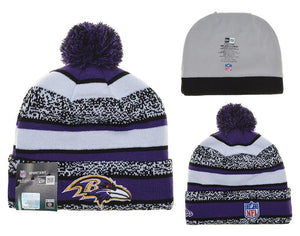 Men's Baltimore Ravens New Era 2018 NFL Knit Beanie Hat