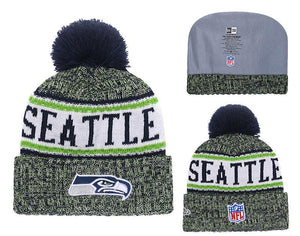 Men's Seattle Seahawks New Era 2018 NFL Knit Beanie Hat