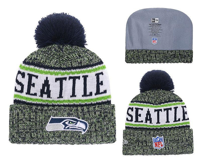 Men's Seattle Seahawks New Era 2018 NFL Knit Beanie Hat