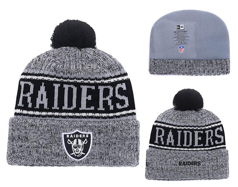 Men's Oakland Raiders New Era 2018 NFL Knit Beanie Hat
