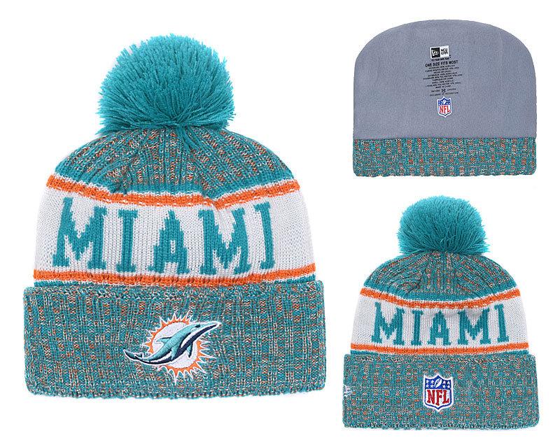 Men's Miami Dolphins New Era 2018 NFL Knit Beanie Hat