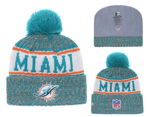 Men's Miami Dolphins New Era 2018 NFL Knit Beanie Hat