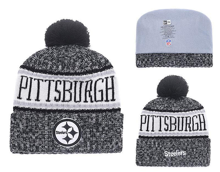 Men's Pittsburgh Steelers New Era 2018 NFL Knit Beanie Hat