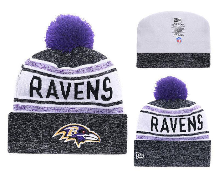 Men's Baltimore Ravens New Era 2018 NFL Knit Beanie Hat