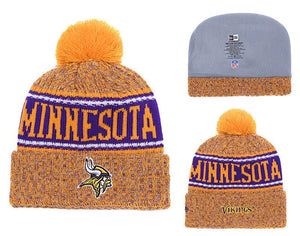 Men's Minnesota Vikings New Era 2018 NFL Knit Beanie Hat