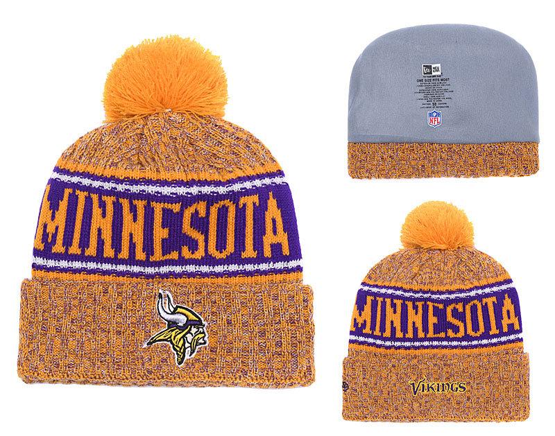 Men's Minnesota Vikings New Era 2018 NFL Knit Beanie Hat
