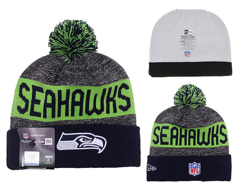 Men's Seattle Seahawks New Era 2018 NFL Knit Beanie Hat