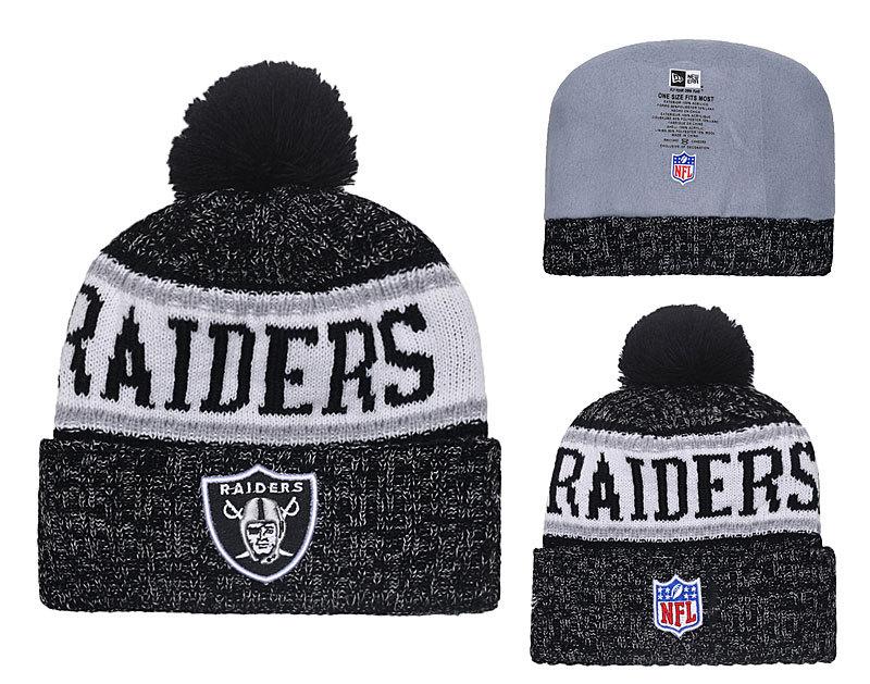 Men's Oakland Raiders New Era 2018 NFL Knit Beanie Hat