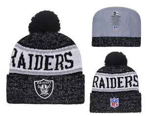 Men's Oakland Raiders New Era 2018 NFL Knit Beanie Hat