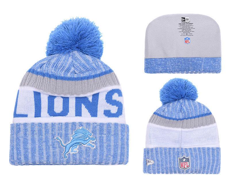 Men's Detroit Lions New Era 2018 NFL Knit Beanie Hat