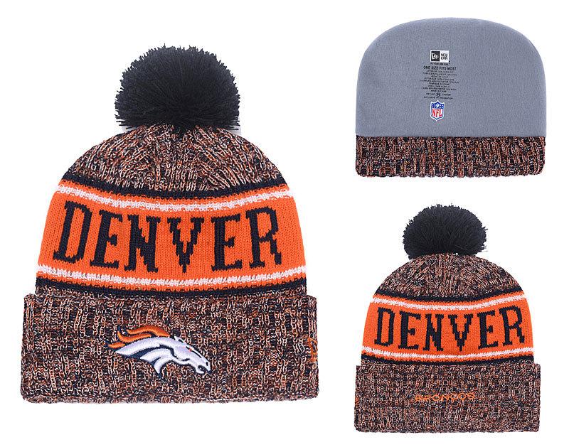 Men's Denver Broncos New Era 2018 NFL Knit Beanie Hat
