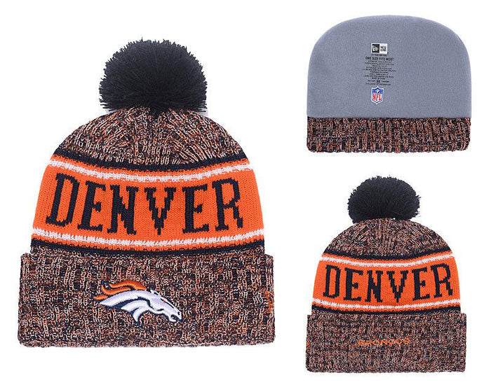 Men's Denver Broncos New Era 2018 NFL Knit Beanie Hat