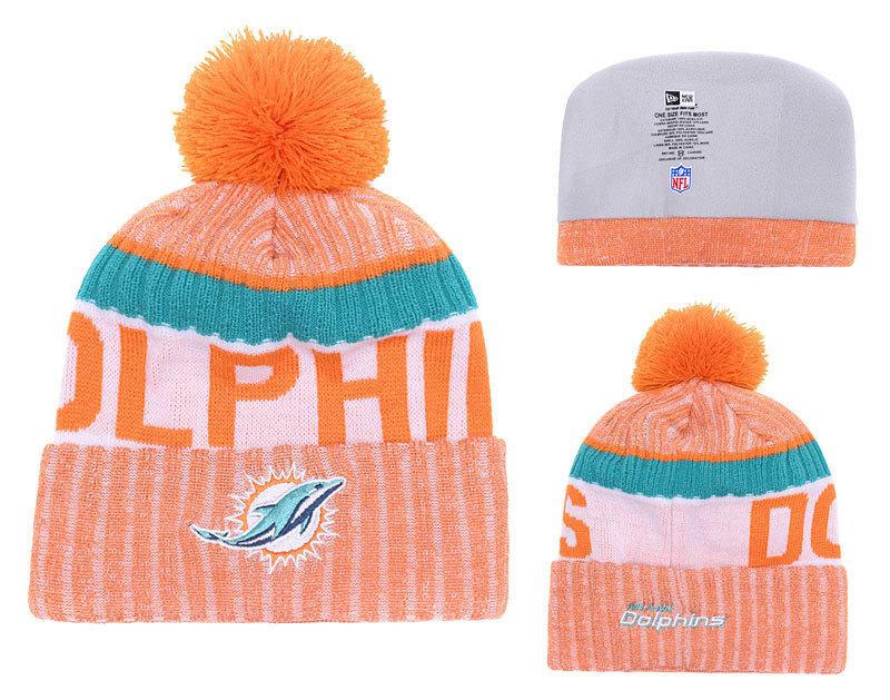 Men's Miami Dolphins New Era 2018 NFL Knit Beanie Hat