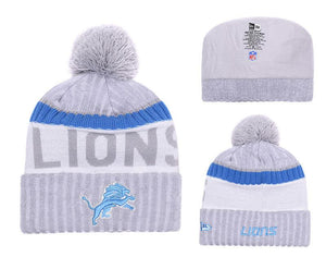 Men's Detroit Lions New Era 2018 NFL Knit Beanie Hat