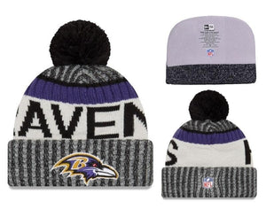 Men's Baltimore Ravens New Era 2018 NFL Knit Beanie Hat
