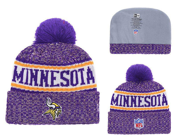 Men's Minnesota Vikings New Era 2018 NFL Knit Beanie Hat