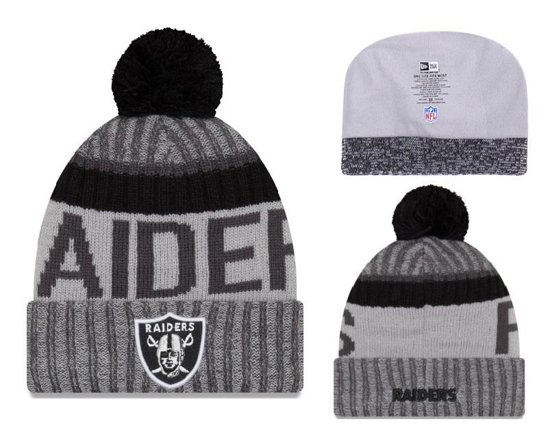 Men's Oakland Raiders New Era 2018 NFL Knit Beanie Hat
