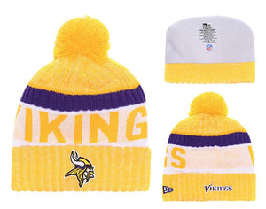 Men's Minnesota Vikings New Era 2018 NFL Knit Beanie Hat