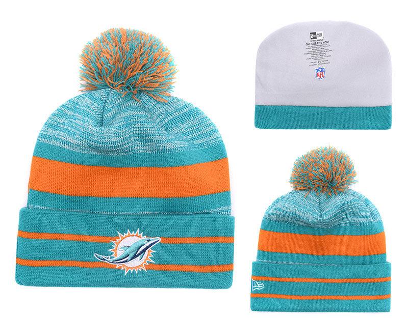 Men's Miami Dolphins New Era 2018 NFL Knit Beanie Hat
