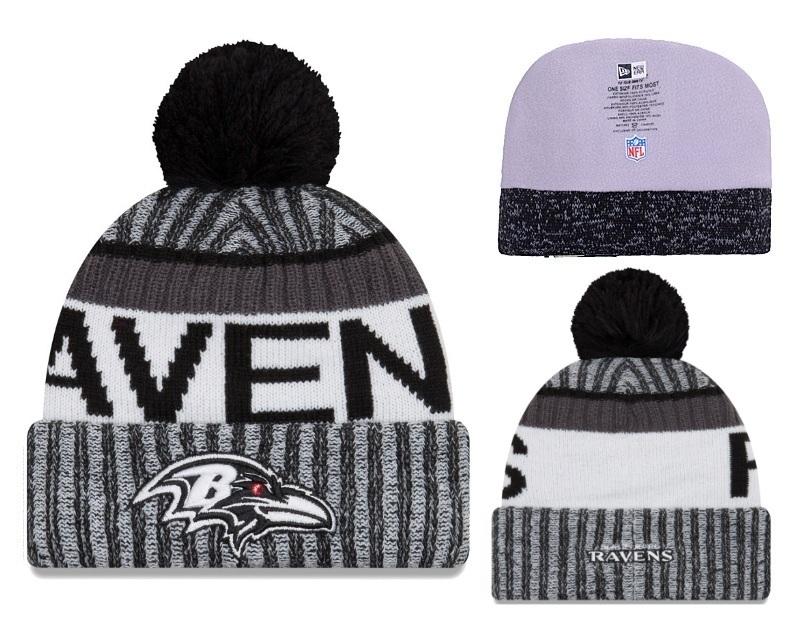Men's Baltimore Ravens New Era 2018 NFL Knit Beanie Hat