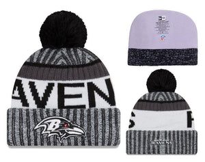Men's Baltimore Ravens New Era 2018 NFL Knit Beanie Hat
