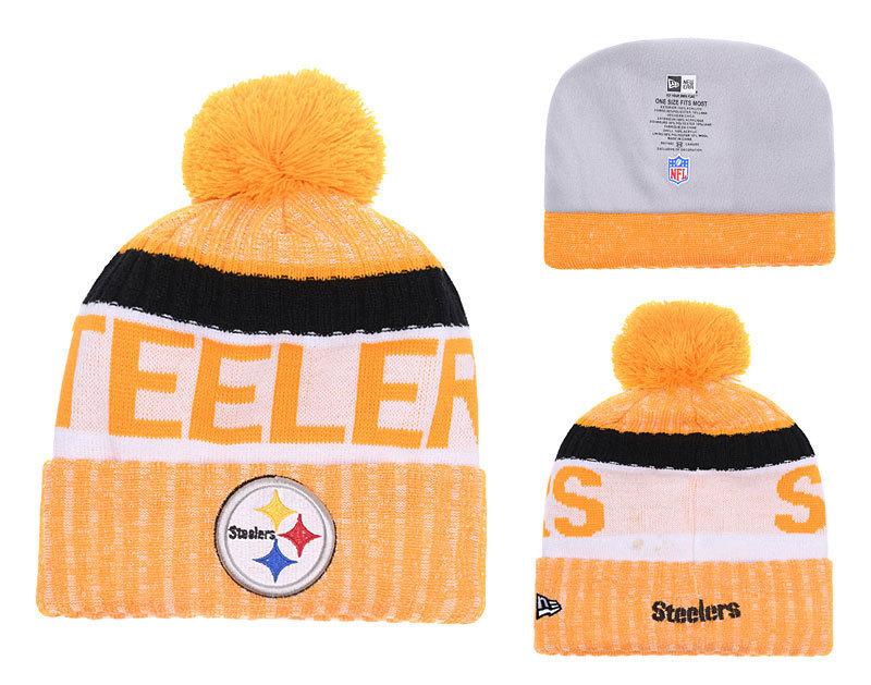 Men's Pittsburgh Steelers New Era 2018 NFL Knit Beanie Hat