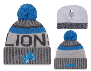 Men's Detroit Lions New Era 2018 NFL Knit Beanie Hat